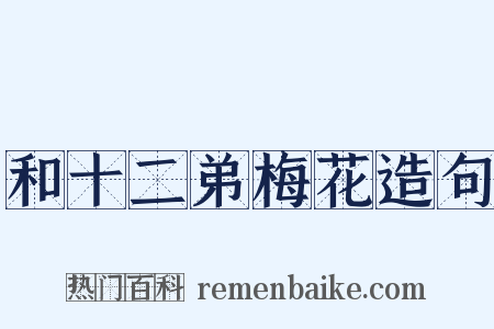 和十二弟梅花造句是什么意思的图片